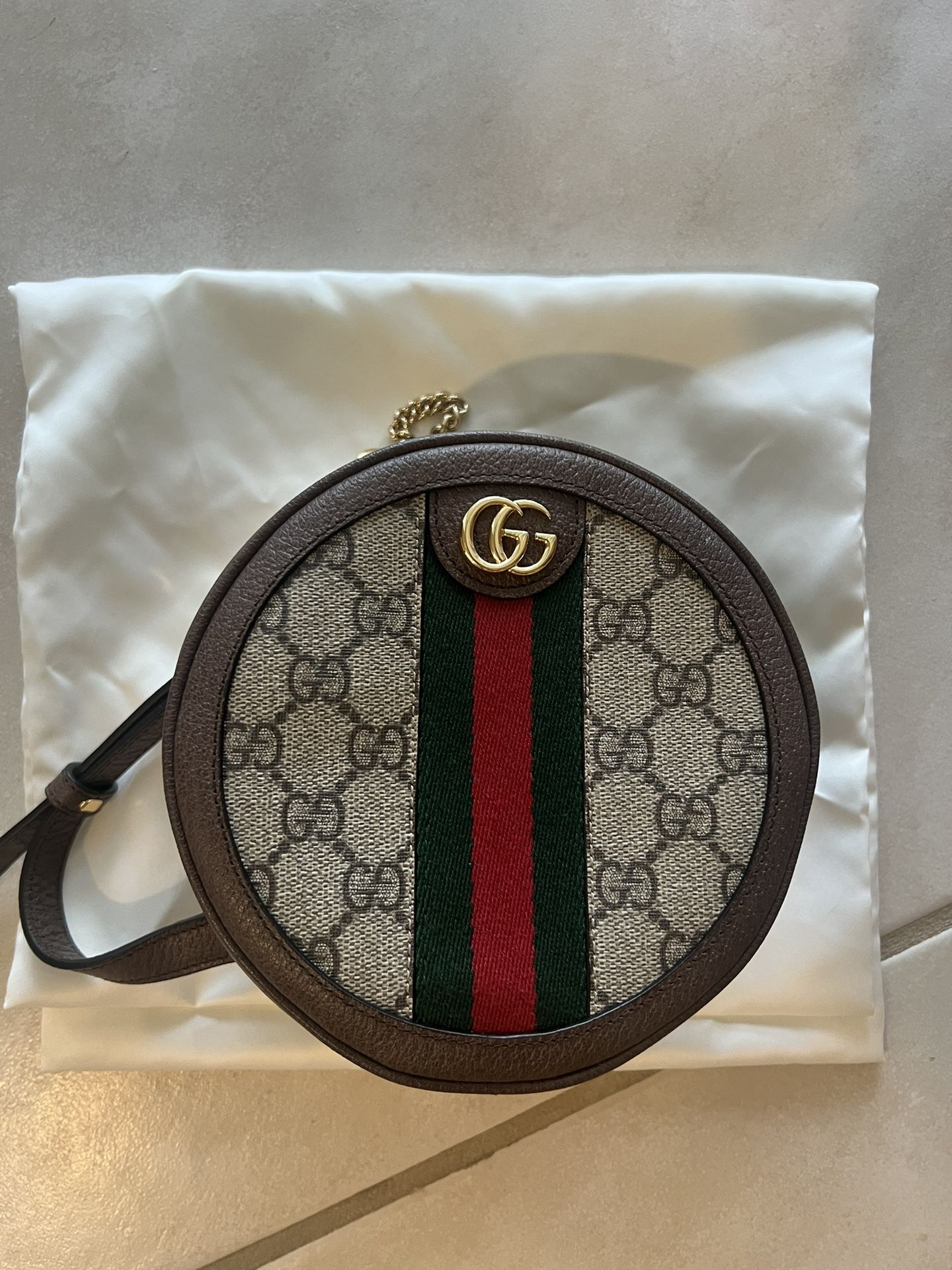 Gucci Mini GG Supreme Round Ophidia Backpack