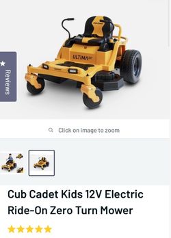 Cub Cadet Kids 12V Electric Ride-On Zero Turn Mower
