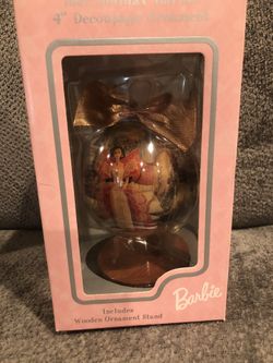 1997 Holiday Barbie 4” Decoupage Ornament
