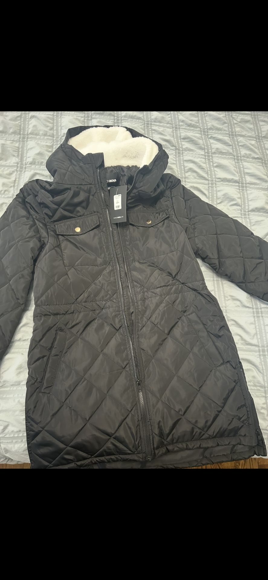 New Black Fashionova Coat/Jacket (size M)
