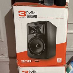  JBL 308P MKII 3 Series Powered Studio Monitor Single Speaker