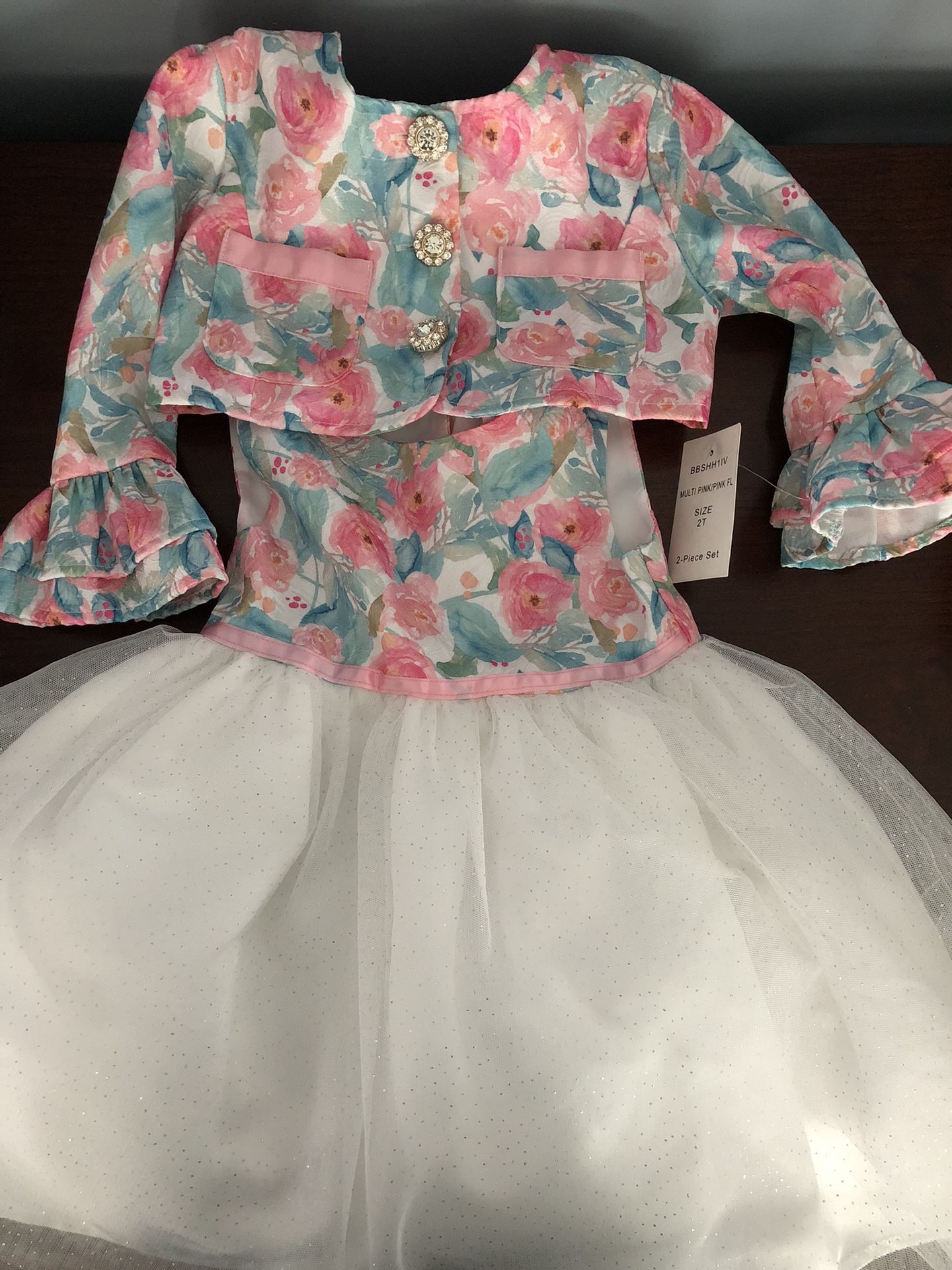 Floral Dress With Tulle Skirt