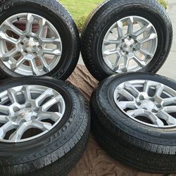 18" Silverado Tahoe Suburban Avalanche Wheels Bridgestone Tires New