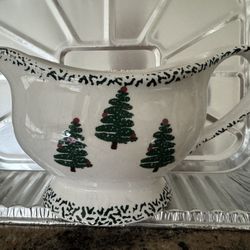 Ceramic Christmas Gravy Boat
