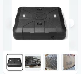 Patio Umbrella Base with 8-Wheels in Black