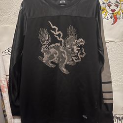 Rook Black Graphic Long Sleeve Shirt