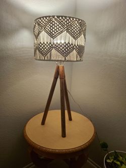 Boho Macrame Table Lamp