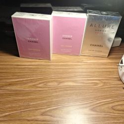 2 chance de Chanel perfume and 1 allure Chanel perfume 
