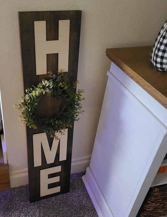 Wood HOME signs 3d