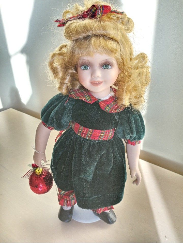 Porcelain Doll - Christmas Themed