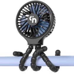WiHoo Ventilador portátil de cochecito con clip para ventilador de asiento de automóvil recargable de bebé, ventilador de bebé de 3 velocidades, venti