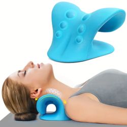 1pc Eva Neck and Shoulder Relaxer - Cervical Traction Device for Spine Alignment and Pain Relief