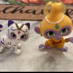 Shimmer & Shine Shimmer's Pet Gibbon Monkey Tala & Nahal the cat figure