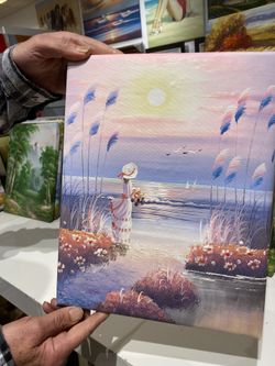 Girl On The Beach Oil Painting 