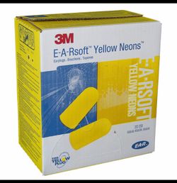 3M Yellow Neons Earplugs Bulk Box New