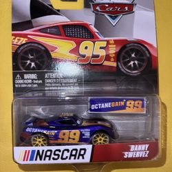 Disney Pixar Cars 2024-2025 Nascar DANNY SWERVEZ #99 (Daniel Suarez) 1/55 Scale