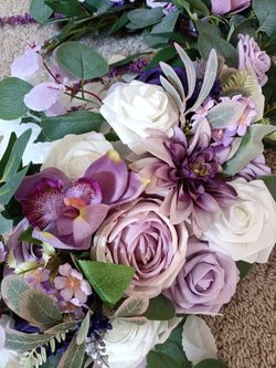 2 Artificial Flower Garland wreaths for table decor

Condition is used twice
$120 for longest wreath
$110 for shorter

Measurement of each arrangement