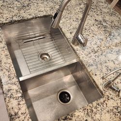33" top-/undermount double-bowl kitchen sink  K-3823