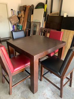 Bar Height Dining Table with 4 Chairs