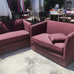Beautiful Maroon Sofas