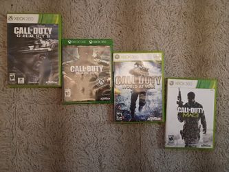 Four Call Of Duty Xbox 360 Games