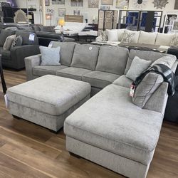 Grey Sectional Sofa Couch Brand New Ashley Brand 