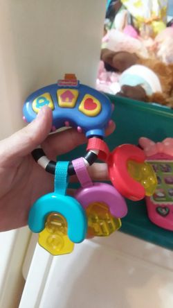 Baby keychains teething rings with sounds