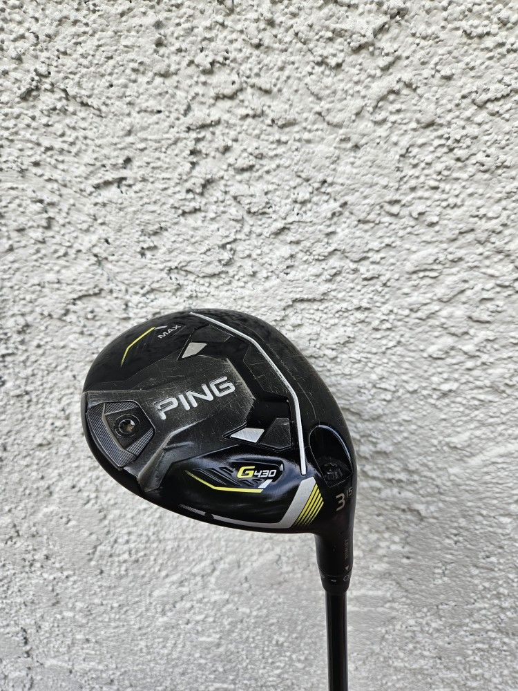 EXCELLENT CONDITION PING G430 MAX FAIRWAY 3 WOOD 15° DEGREE MITSUBISHI KAI'LI WHITE STIFF FLEX GOLF CLUB