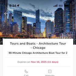 Chicago architecture tours two tickets 