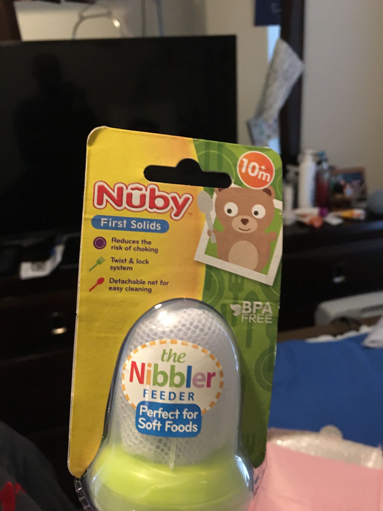 Nuby First Solids the Nibbler Feeder Brand New Blue