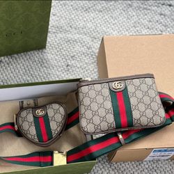 Gucci Ophidia GG Heart Utility Belt