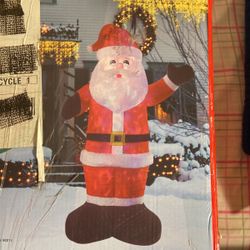 Xmas plusd Santa lead lighted, inflatable, outdoor holiday yard decoration