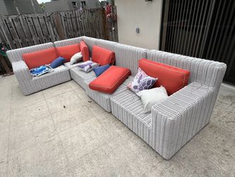 Outdoor Wicker Sectional Sofa Set