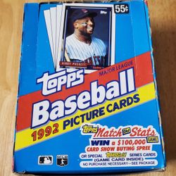 1992 Topps Baseball Card Box Sealed 36 Packs