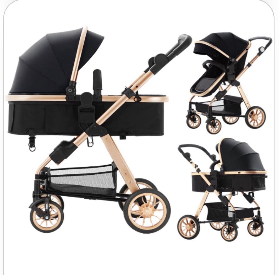 Blahoo (ALL) Black Stroller w/ Crib Mobile