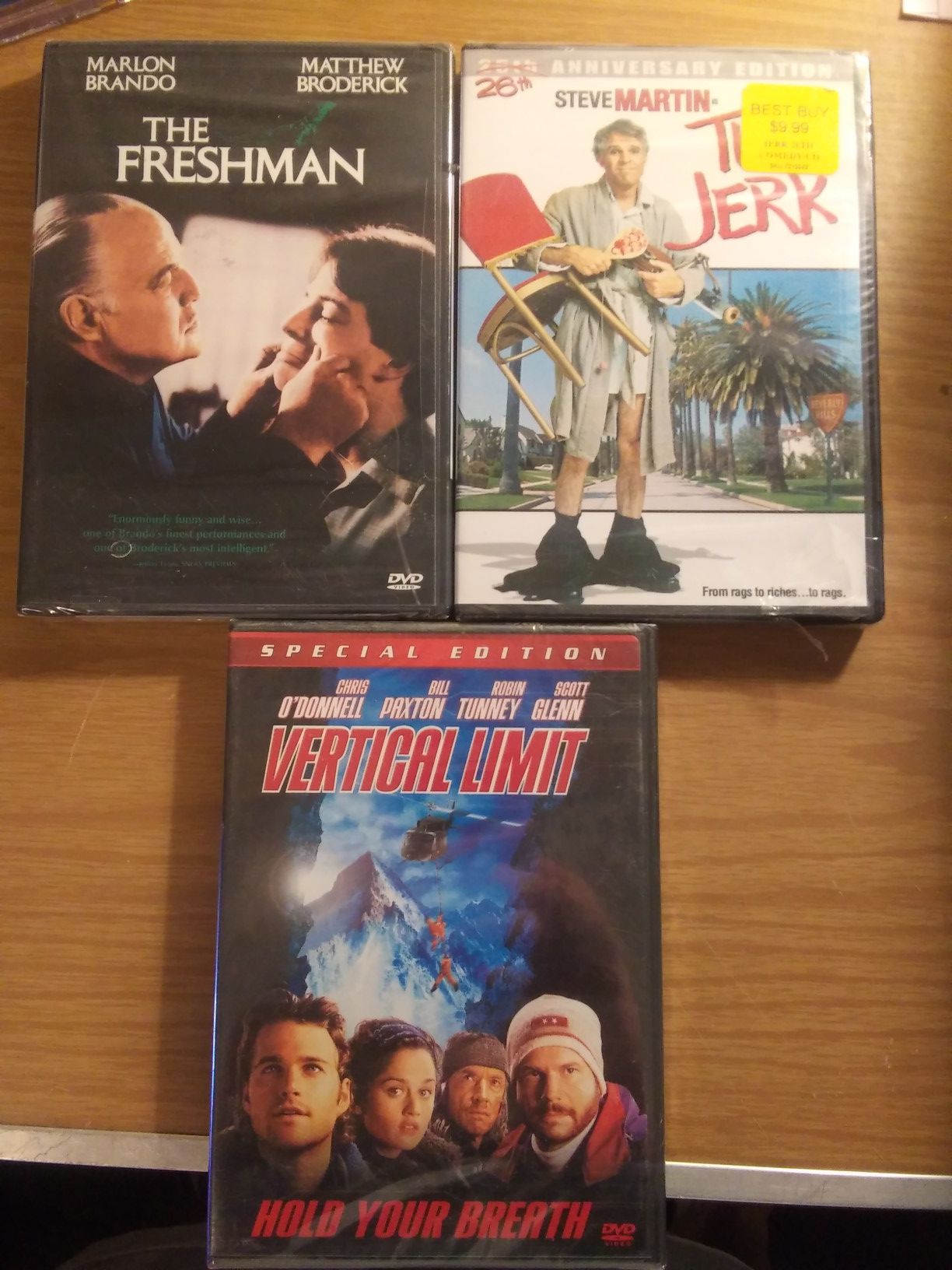 New Sealed DVD Movies The Freshman, The Jerk, Vertical Limit