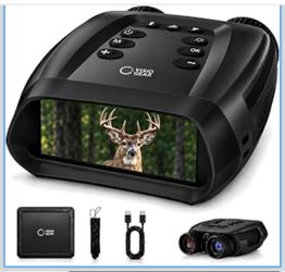 4K Night Vision Goggles for Adults - Night Thunder X3 Night Vision Binoculars with AI Color Boost Mode, 40MP Photos, 2000 ft Range, 5000mAh Battery fo
