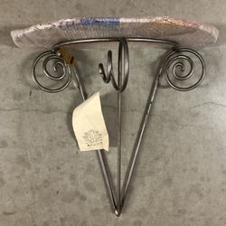 Designer Metal & Glass Wall Shelf