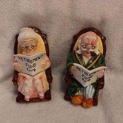 Vintage Grandma And Grandpa Banks