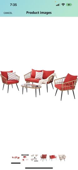 Brand New Bamboo Couch Set 