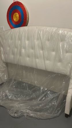 White Tufted Upholstered Bed