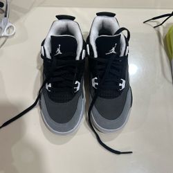 Nike Air Jordan 4 Retro Fear Black/White Anthracite, Size 13 C Little Kid