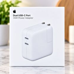 Apple 35W Dual USB-C Port Power Adapter A2676 MW2K3AM/A Brand New Genuine
Brand new Apple 35W Dual USB-C Port Power Adapter, model A2676, part number