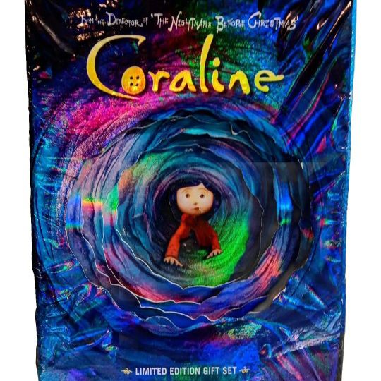 Coraline L.E. Complete Gift Set 2 Blu-ray Discs Postcards Booklet 3D Glasses 