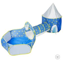 3 In 1 Pop Up Tent, Tunnel And Ball Pit Activity 
