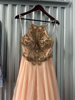 Jovani Elegant Beaded Pink Long Dress