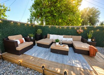10 PCS Sirio Niko Wicker Patio Sectional plus  Club Chair