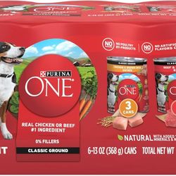 Purina ONE, Chicken and Beef, 6x13oz, Wet Dog Food
