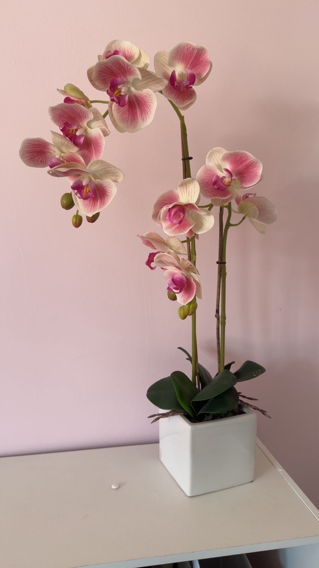 Faux Pink Orchids