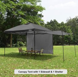 10x10 Easy Pop Up Canopy Tent with Sidewalls, Instant Outdoor Shade Shelter with Removable 10FT Sun Walls, Quick Setup Waterproof and UV-Resistant for